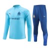 Olympique de Marseille Sweat d'Entraînement Quarter-Zip 2023-24 Bleue Pour Homme